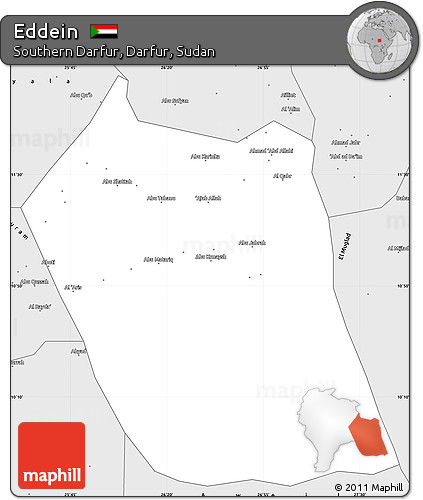 Silver Style Simple Map of Eddein