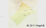 Physical 3D Map of Idd el Ghanam, lighten