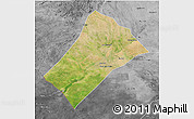 Satellite 3D Map of Idd el Ghanam, desaturated
