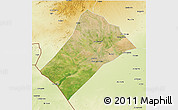 Satellite 3D Map of Idd el Ghanam, physical outside