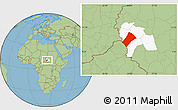 Savanna Style Location Map of Idd el Ghanam, highlighted parent region