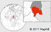 Blank Location Map of Southern Darfur, highlighted country, highlighted parent region