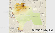 Physical Map of Southern Darfur, shaded relief outside