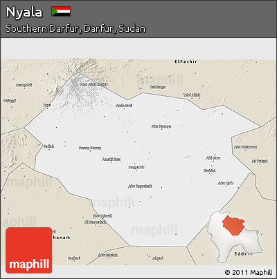 Classic Style 3D Map of Nyala