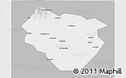 Gray 3D Map of Nyala, single color outside
