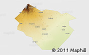 Physical 3D Map of Nyala, single color outside