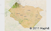 Satellite 3D Map of Nyala, lighten