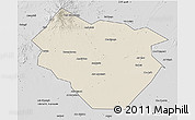 Shaded Relief 3D Map of Nyala, desaturated