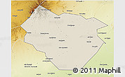 Shaded Relief 3D Map of Nyala, physical outside