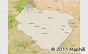 Shaded Relief 3D Map of Nyala, satellite outside