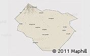 Shaded Relief 3D Map of Nyala, single color outside