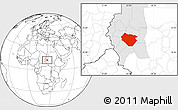 Blank Location Map of Nyala, highlighted grandparent region