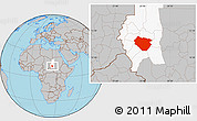 Gray Location Map of Nyala, highlighted grandparent region