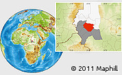 Physical Location Map of Nyala, highlighted parent region, highlighted grandparent region