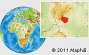 Physical Location Map of Nyala