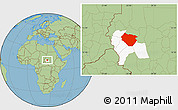 Savanna Style Location Map of Nyala, highlighted parent region
