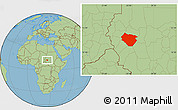 Savanna Style Location Map of Nyala