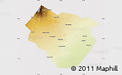 Physical Map of Nyala, cropped outside