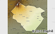 Physical Map of Nyala, darken