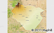 Physical Map of Nyala, satellite outside