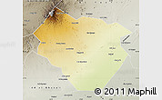 Physical Map of Nyala, semi-desaturated