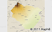Physical Map of Nyala, shaded relief outside