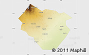 Physical Map of Nyala, single color outside