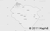 Silver Style Map of Nyala, single color outside