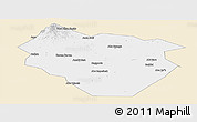 Classic Style Panoramic Map of Nyala, single color outside