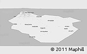 Gray Panoramic Map of Nyala, single color outside