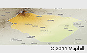 Physical Panoramic Map of Nyala, semi-desaturated