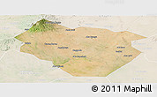 Satellite Panoramic Map of Nyala, lighten