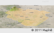 Satellite Panoramic Map of Nyala, semi-desaturated