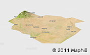 Satellite Panoramic Map of Nyala, single color outside