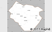 Gray Simple Map of Nyala, cropped outside
