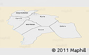 Classic Style Panoramic Map of Southern Darfur, single color outside