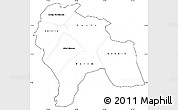 Blank Simple Map of Southern Darfur, cropped outside