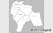 Gray Simple Map of Southern Darfur, single color outside