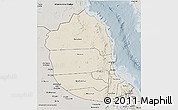 Shaded Relief 3D Map of Red Sea, semi-desaturated