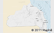 Classic Style 3D Map of Halaieb, single color outside