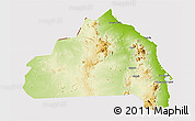 Physical 3D Map of Halaieb, cropped outside