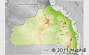 Physical 3D Map of Halaieb, desaturated