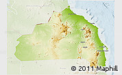 Physical 3D Map of Halaieb, lighten