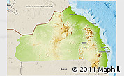 Physical 3D Map of Halaieb, shaded relief outside
