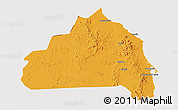 Political 3D Map of Halaieb, cropped outside