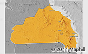 Political 3D Map of Halaieb, desaturated