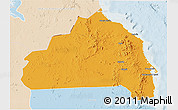 Political 3D Map of Halaieb, lighten