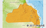 Political 3D Map of Halaieb, physical outside