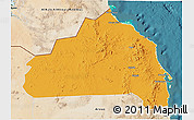 Political 3D Map of Halaieb, satellite outside