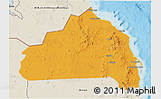 Political 3D Map of Halaieb, shaded relief outside